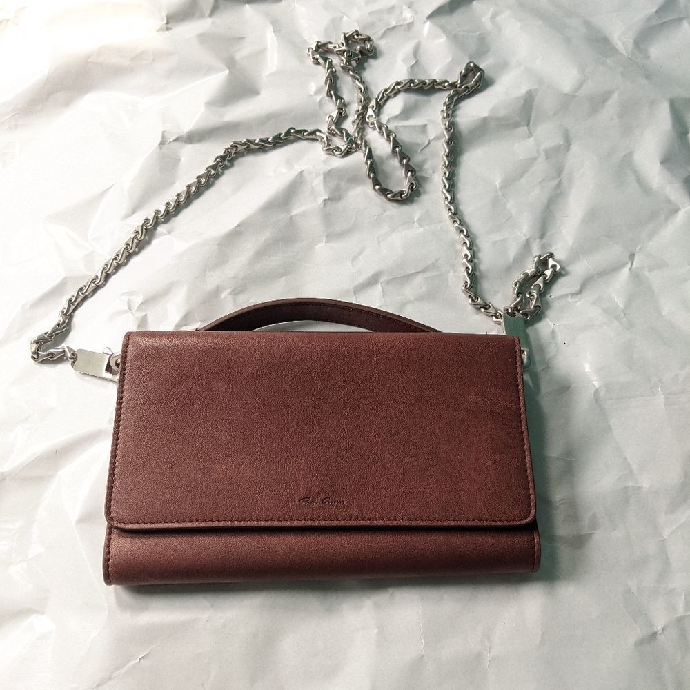 RICK Owens brown leather wallet chain new no tags - Picture 1 of 8